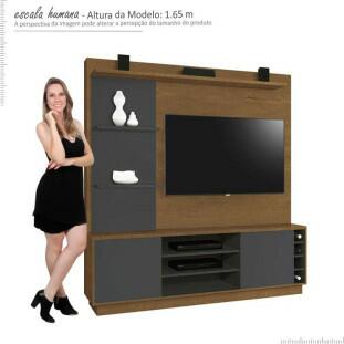 Estante Sala Home Para TV até 55 Ópera EDN Naturale/Grafite