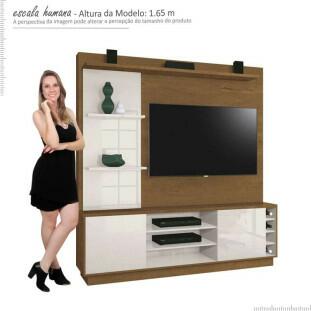 Estante Sala Home Para TV até 55 Ópera EDN Naturale/Off White