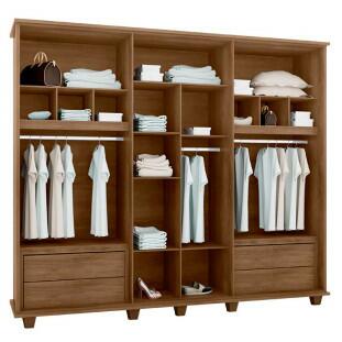 Guarda Roupa Casal 6 Portas 271cm Canada RV Móveis Amadeirado