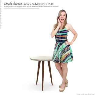 Mesa de Apoio Retrô Pés Palito 53 X 53 X 63 Legs Patrimar Off White