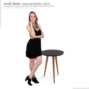 Mesa de Apoio Pés Palito Luna 53 x 53 x 62 Patrimar Preto