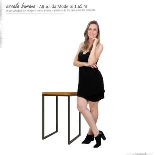 Mesa de Apoio Para Sala 40x40 Iron EAX Móveis Cedro 