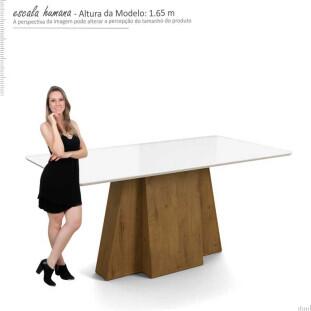 Mesa Para Sala de Jantar 170 x 90 Amalfi Lukaliam Canela