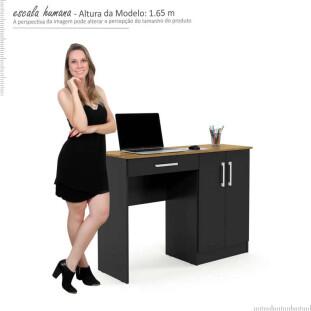 Escrivaninha Mesa Para Estudos Space Patrimar Preto/Nature