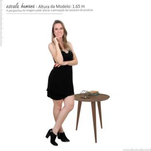 Mesa Lateral Retrô Iris Mirarack Canela