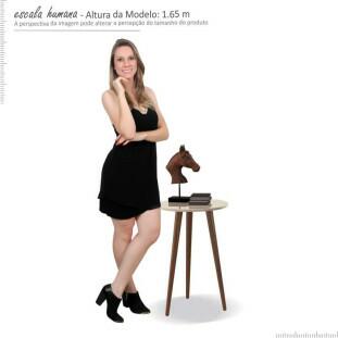 Mesa Lateral Alta Retrô Lunis EDN Off White