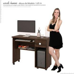Mesa Para Computador Office Vicenza Lukaliam Noce