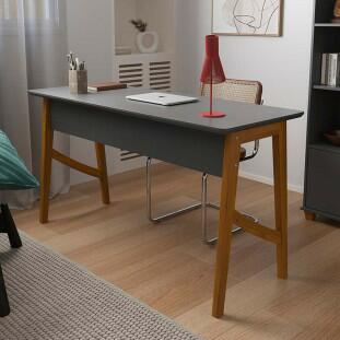 Escrivaninha com Gaveta Home Office 125cm Taurus Patrimar Grafite