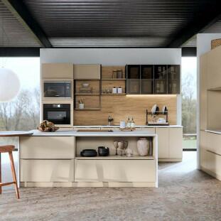 Módulo Armário Aéreo 68x40x34cm 1 Porta Vidro Reflecta Cozinha Modulada Robel Hanover