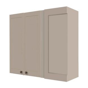Módulo Armário Aéreo Canto Reto 88x100x34cm 100% MDF Cozinha Provence Robel Fendi/Fendi Matte
