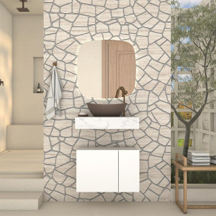 Módulo Suspenso Para Banheiro Porta e Gaveta 60x40x43cm Bliss 60 Cozimax Branco