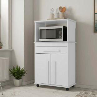Balcão Multiuso Para Micro-ondas ou Forno 74cm Toronto RV Móveis Branco