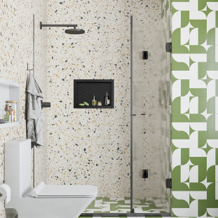 Nicho Parede Para Banheiro 40x27x9cm Termoplástico Cozimax Preto