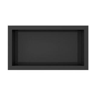 Nicho Para Banheiro 60x30x10 Mármore Sintético Cozimax Preto Liso