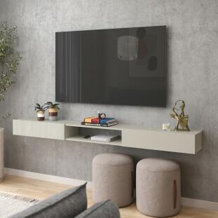 Nicho Rack Suspenso Sala Quarto 200cm Impacto 2.0 Patrimar Off White