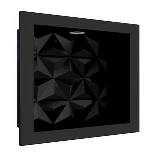 Nicho Para Banheiro 40x30 Com LED Mármore Sintético Cozimax Preto Textura
