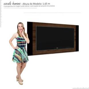 Painel Para TV Extensivo 1.40 a 1.80 Duetto Imcal Imbuia/Preto