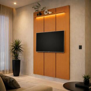 Painel Ripado Para TV até 50¨ LED 135cm Estone 1.4 EDN Cedro