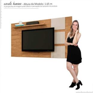 Painel Para TV 55 Polegadas Grécia 1.8 Lukaliam Amêndoa/Off White