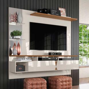 Painel Para TV 55 Polegadas Intense 1.8 Lukaliam Off White/Damasco