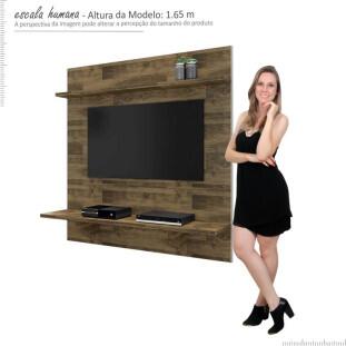 Painel Para TV 46 Polegadas Mônaco RV Móveis Amadeirado