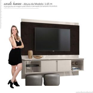 Painel Para TV 60 Polegadas Oregon 1.8 Lukaliam Off White/Noce