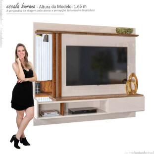 Painel Para TV Até 60 Pol Inovare 1.8 Lukaliam Off White/Canela