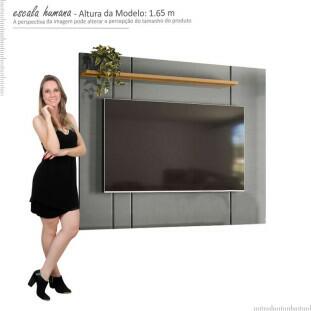 Painel Para TV 65 Polegadas 1.6 Zacat EAX Móveis Cinza/Freijo