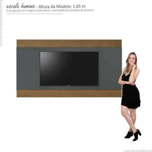 Painel Para TV até 65 Polegadas Merlot 180 EDN Grafite/Naturale