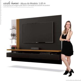 Painel Para TV até 60 Polegadas Murano EDN Preto/Cedro