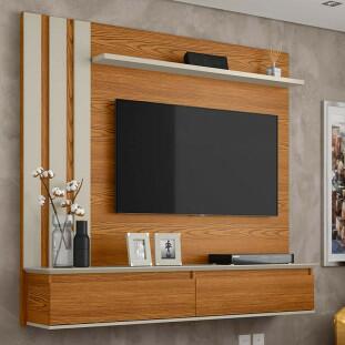 Painel Para TV 46 Polegadas 160cm Trend 1.6 Patrimar Cumaru/Off White