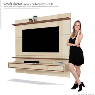 Painel Para TV 58 Polegadas Treviso 160 EDN Off White/Naturale