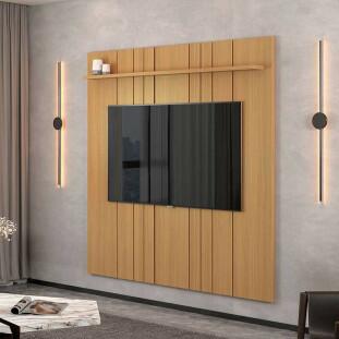 Painel Ripado Para TV 75 Polegadas 180cm Clean 1.8 EDN Freijo