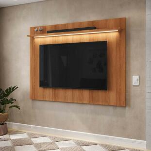 Painel Para TV 75 Polegadas 180cm Com LED Évora Lukaliam Jequitiba