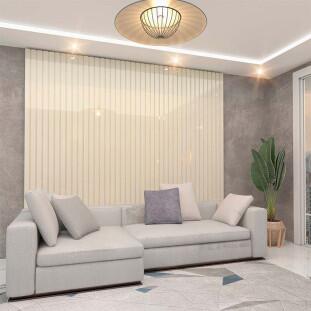 Placa Painel Ripado Nobre 250cm x 250cm Gelius Off White