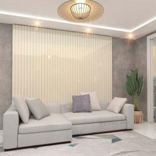 Placa Painel Ripado Nobre 300cm x 250cm Gelius Off White