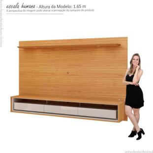 Painel Suspenso Para TV 75 Pol Supreme 2.2 Gelius Naturale/Off White