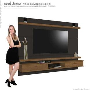Painel Para TV até 60 Invictus 180 EDN Grafite/Naturale