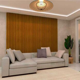 Placa Painel Ripado Nobre 300cm x 250cm Gelius Castanho