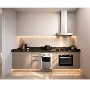 Projeto Cozinha Ju Helena 2 Paredes Gold Slim Robel Hanover/Fendi Matte