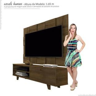 Rack 5959 Com Painel 5095 Para TV Até 55 JB Bechara Canela