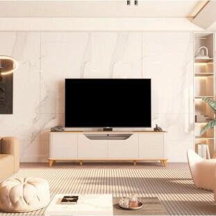 Rack Para Sala 200cm Para TV até 85¨ Aron 2.0 EDN Off White/Cedro