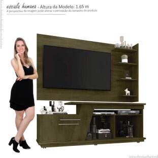 Rack Caribean com Painel Chicago RV Móveis Imbuia