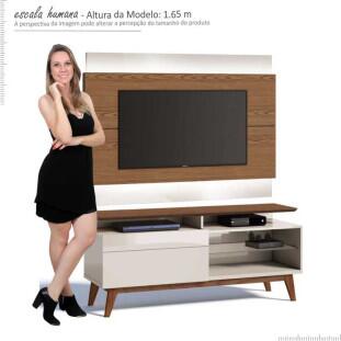 Rack com Painel Para TV Classic Mais 1G 1.4 Com LED Imcal Freijo/Off White