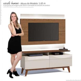 Rack com Painel Para TV Classic Mais 2G 1.4 Com LED Imcal Freijo/Off White