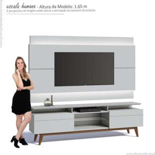 Rack com Painel Para TV Classic 2G Mais 2.2 Com LED Imcal Branco