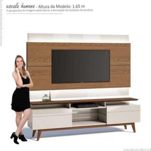 Rack com Painel Para TV Classic Mais 2G 1.8 Com LED Imcal Freijo/Off White