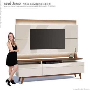 Rack com Painel Para TV Classic 3G Mais 2.2 Com LED Imcal Off White/Freijo