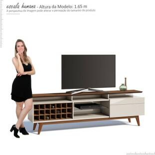 Rack Para Sala TV 65 Polegadas Classic Mais AD 2.2 Imcal Off White/Freijó