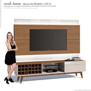 Rack com Painel Para TV Classic AD 1.8 Com LED Imcal Freijo/Off White